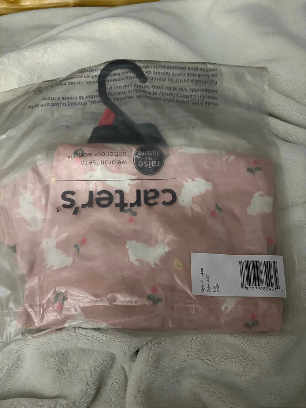 Carter's Pink Bunny Print Short-Sleeve Pajama Set